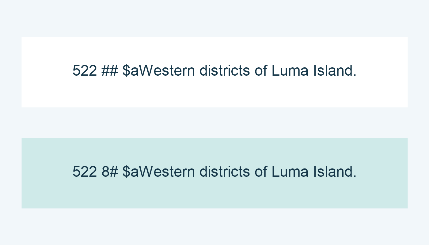 نص المناطق الغربية من Luma المخترعة نفسه في سطري 522 ## و522 8#.