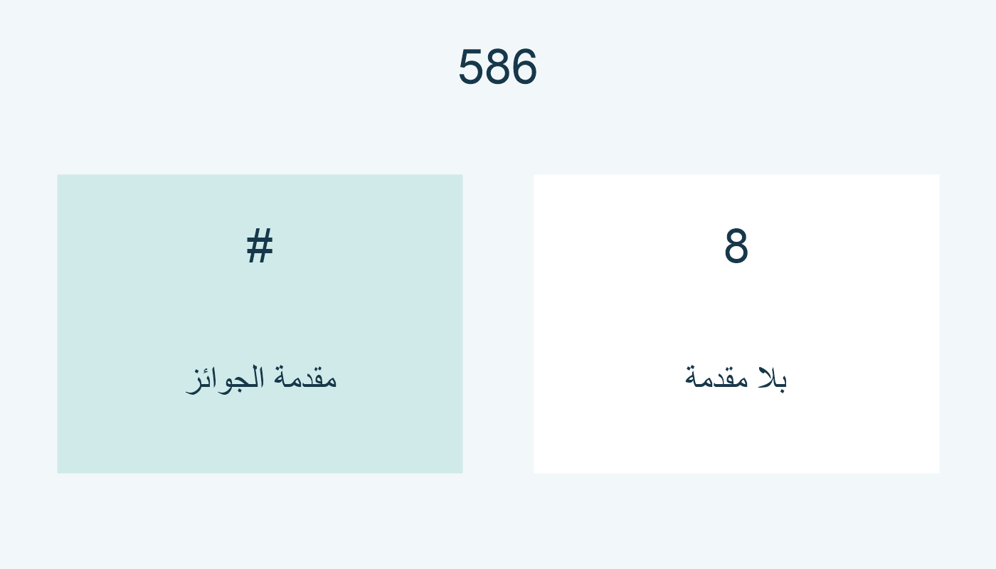 الأول الفارغ يولد مقدمة الجوائز و8 بلا مقدمة.