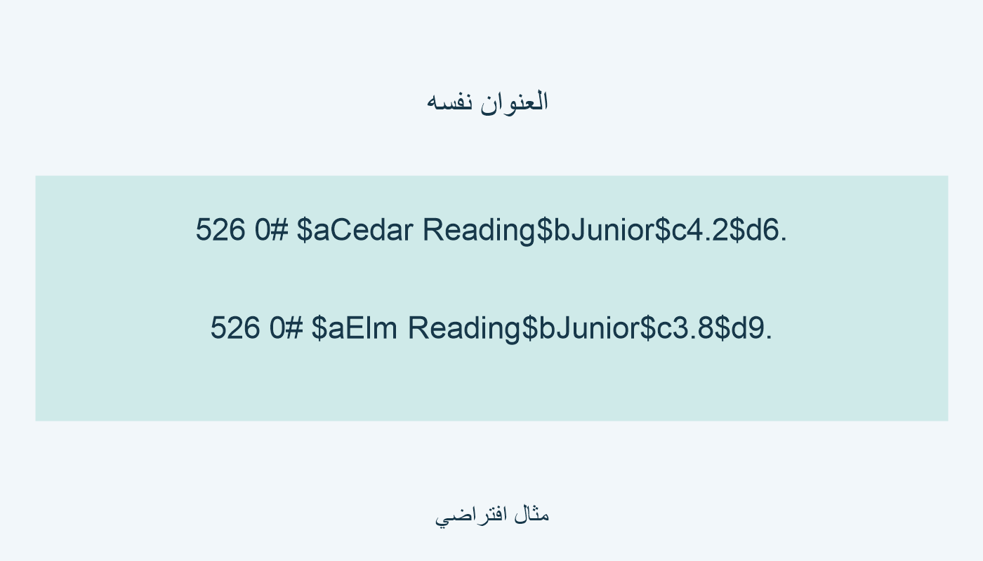 سطران للعنوان نفسه بقيم برنامجين.