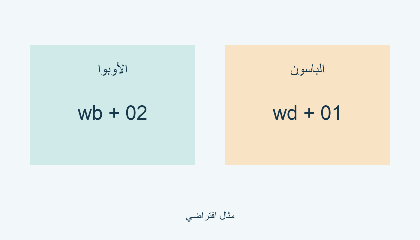 رمز الأوبوا مع 02 ورمز الباسون مع 01.