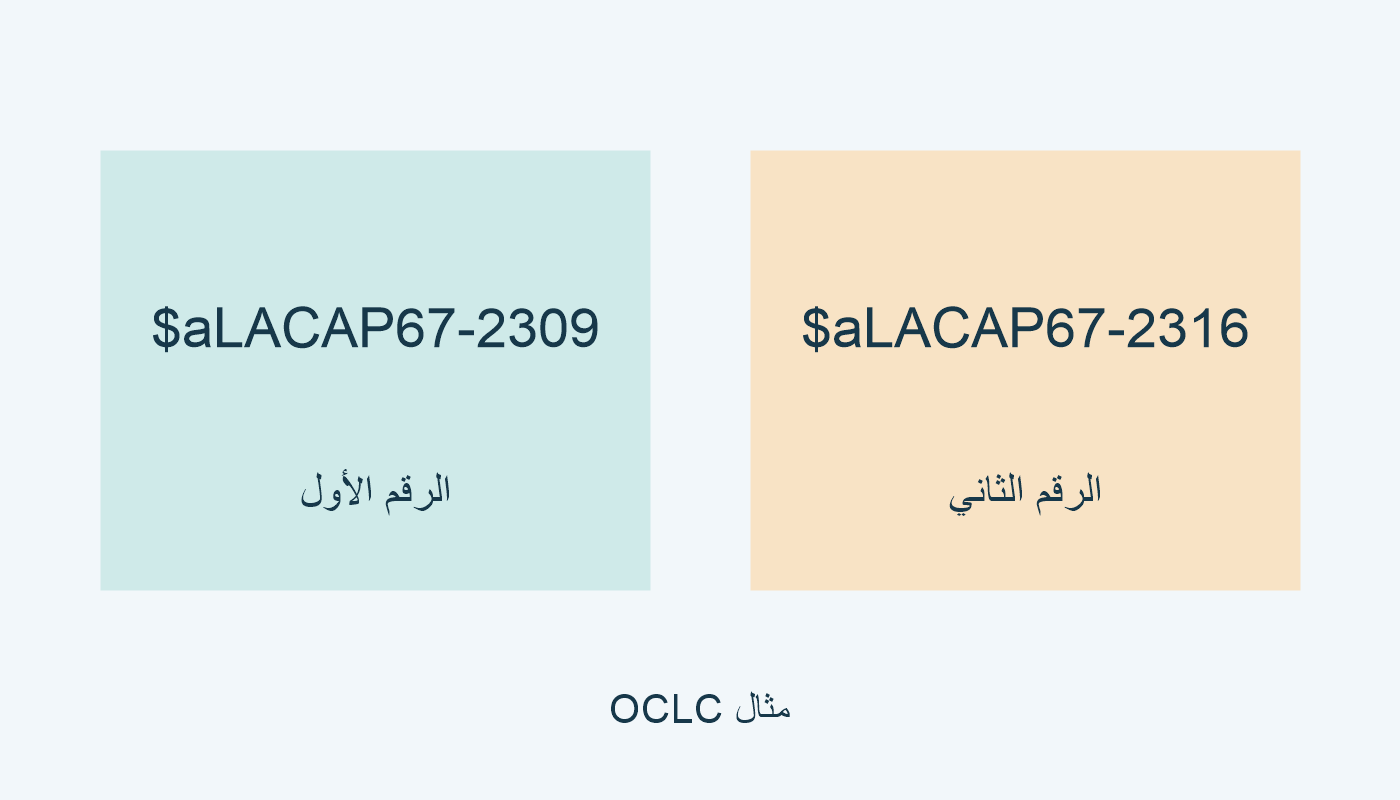 $aLACAP67-2309 و$aLACAP67-2316.