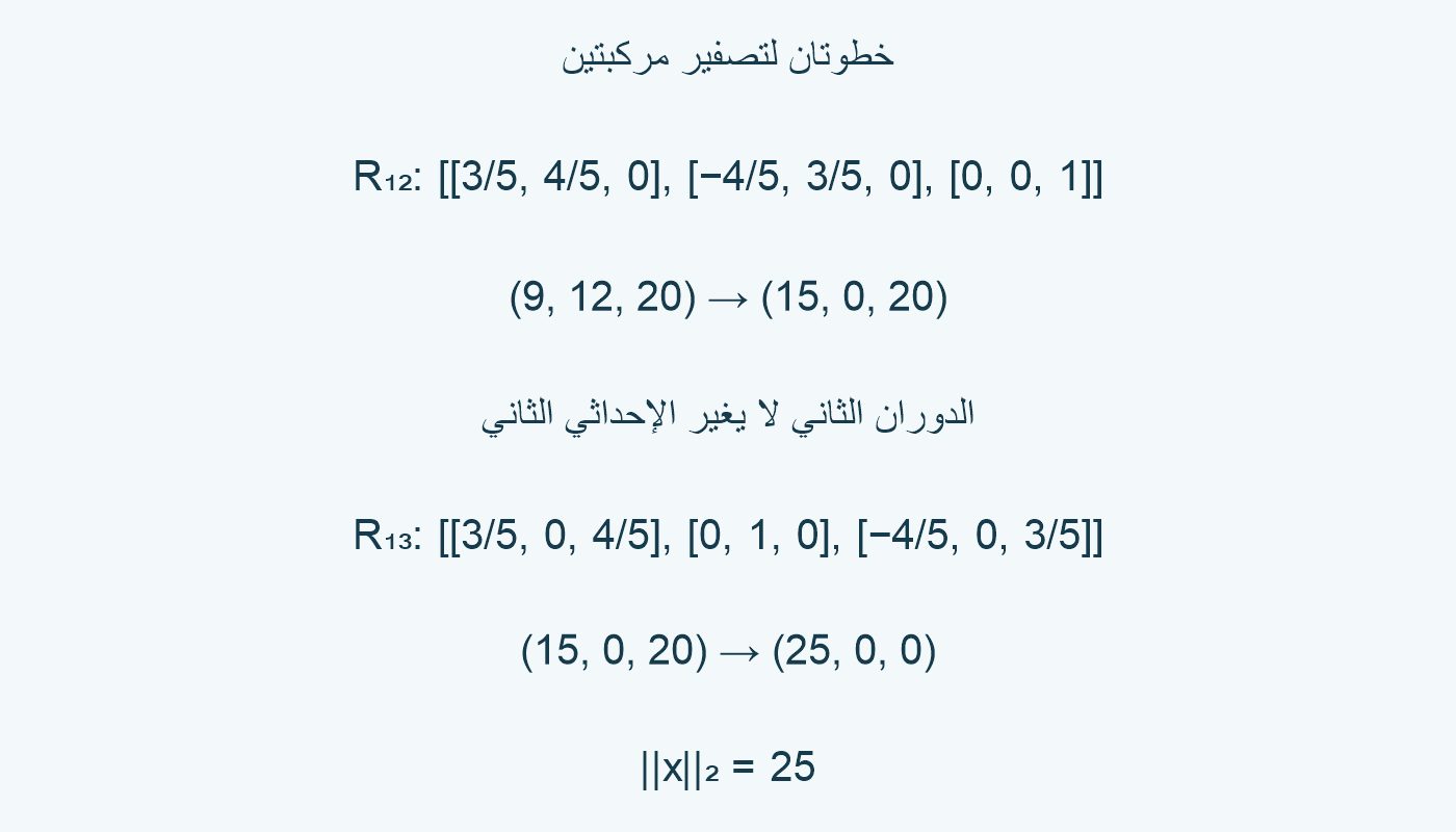 متجهات التصفير في خطوتين.