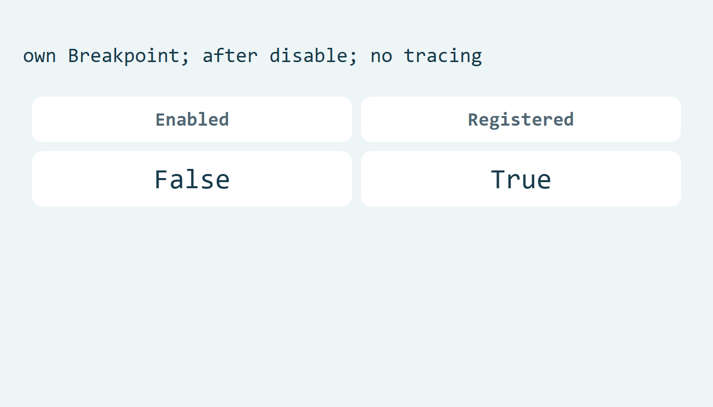 علم التفعيل False مع بقاء التسجيل True
