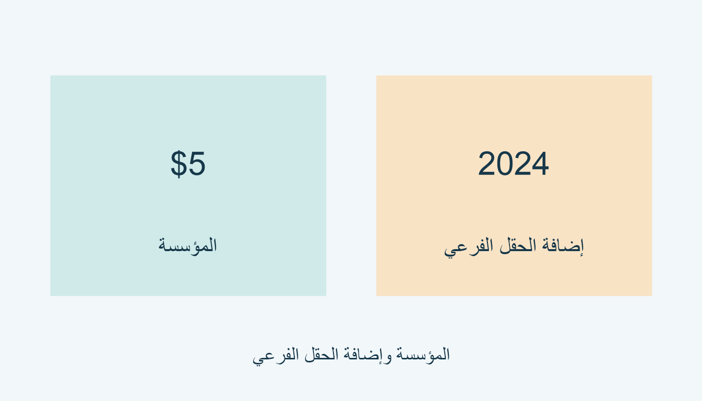 $5 للمؤسسة؛ إضافة سنة 2024.