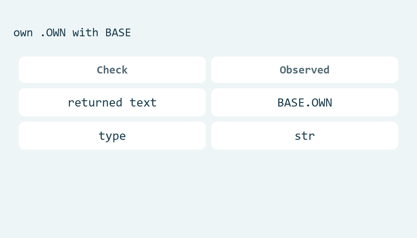 ناتج BASE OWN نص من النوع str