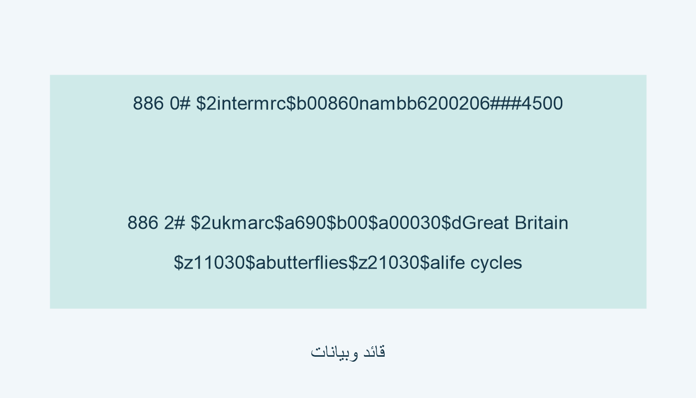 قائد بلا $a؛ وبيانات بوسم $a690.