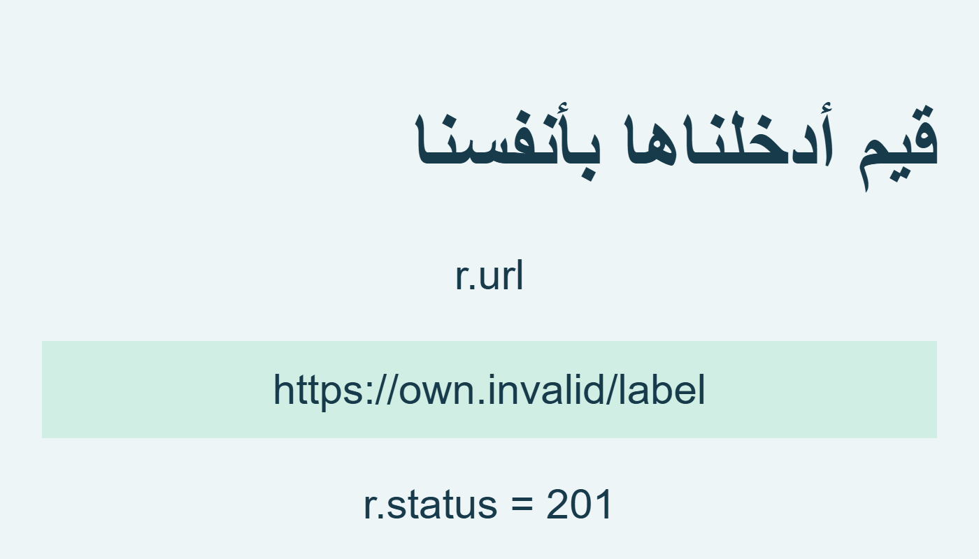 العنوان والرمز المحليان