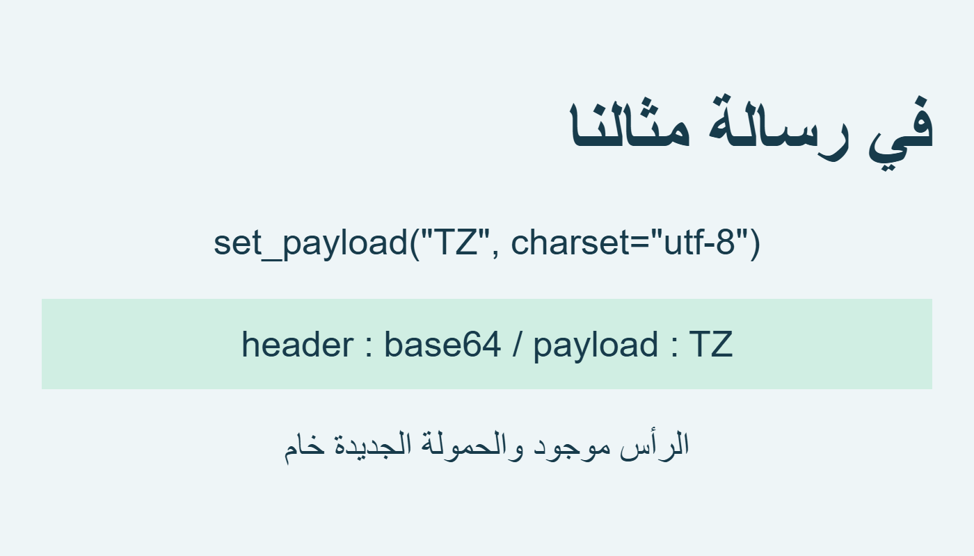 رأس base64 وحمولة TZ خام
