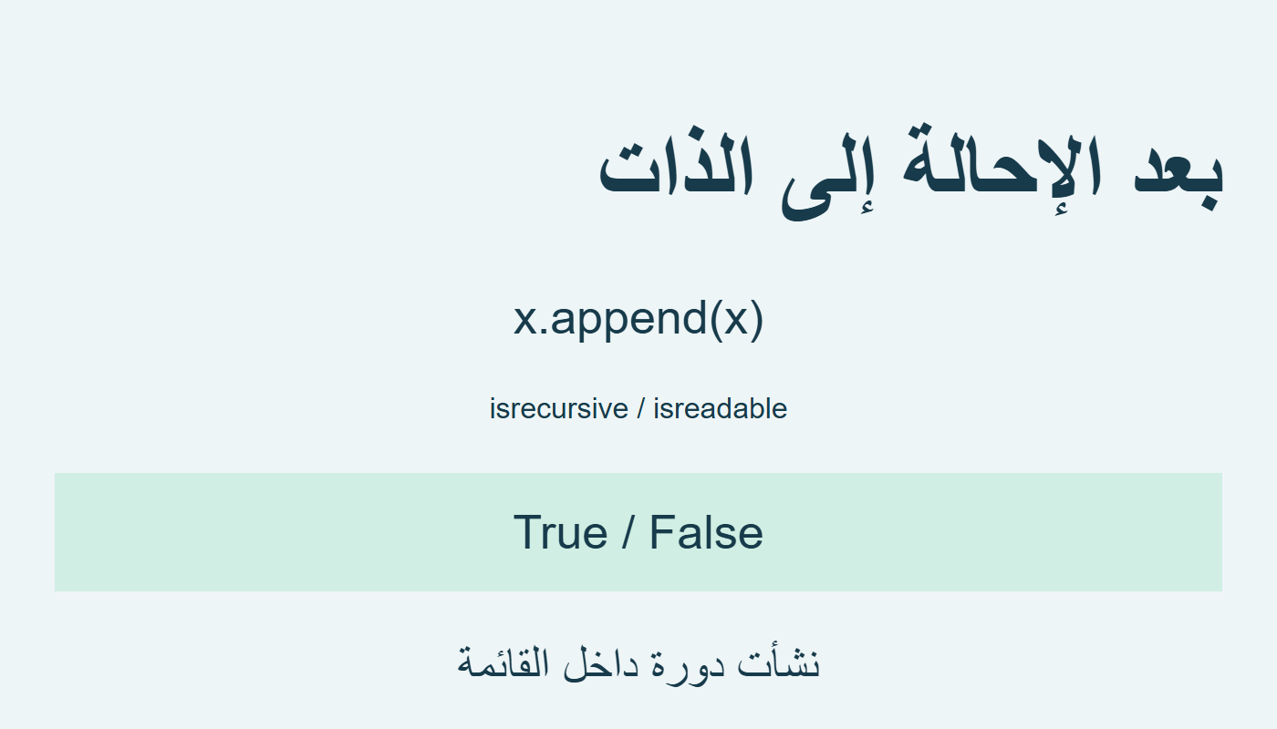 إضافة الذات تكشف الدورة