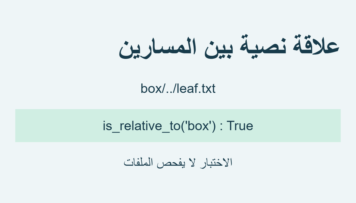True لعلاقة مسارين نصيين