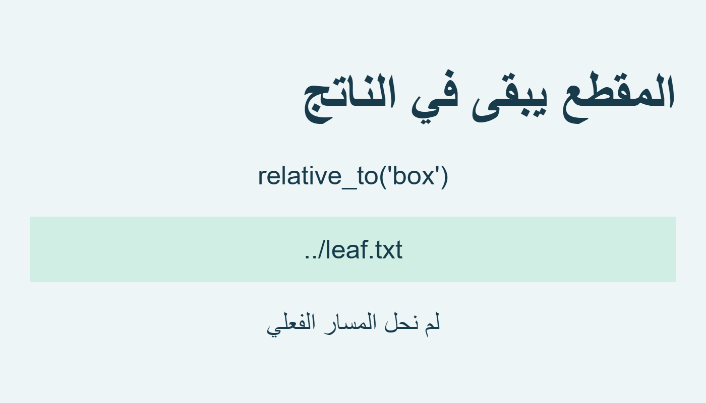 المسار النسبي يبقي النقطتين