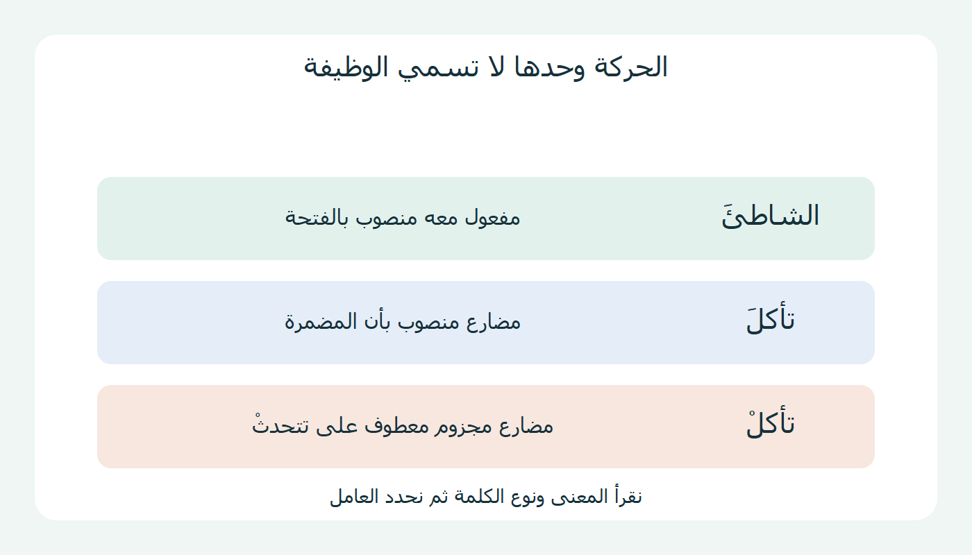 وظيفة الشاطئَ وتأكلَ وتأكلْ في الأمثلة