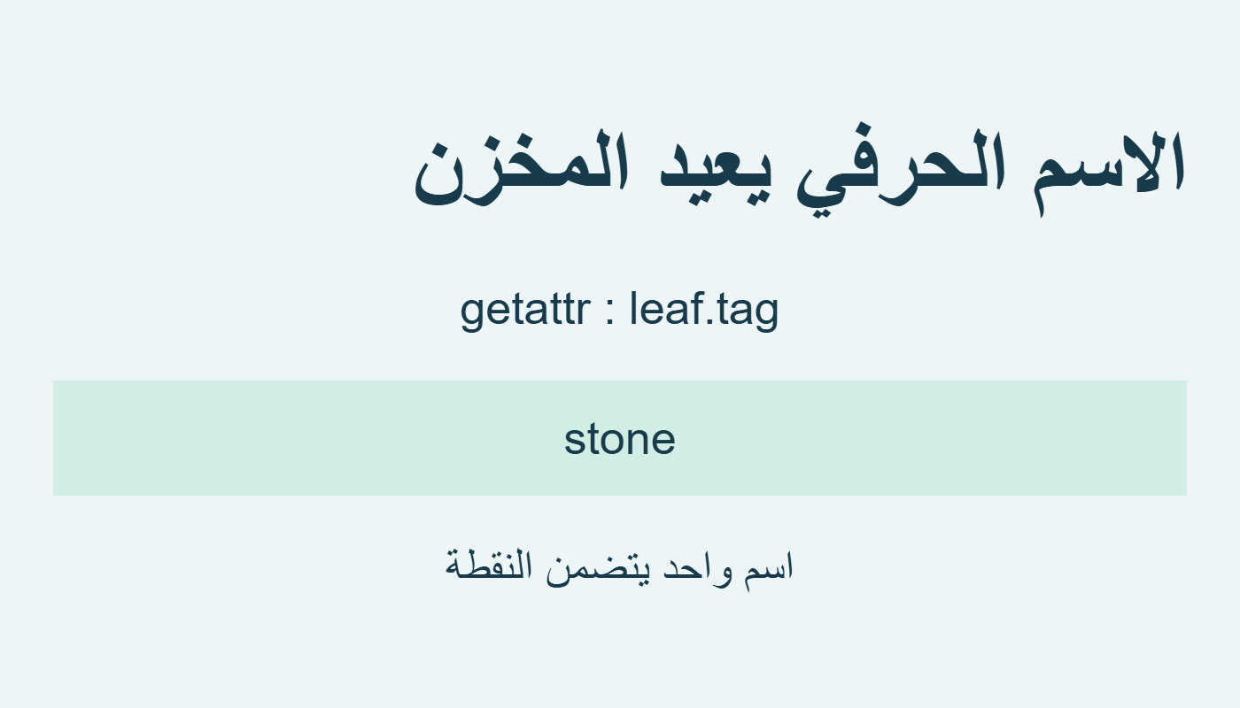 الاسم المنقط وقيمة stone