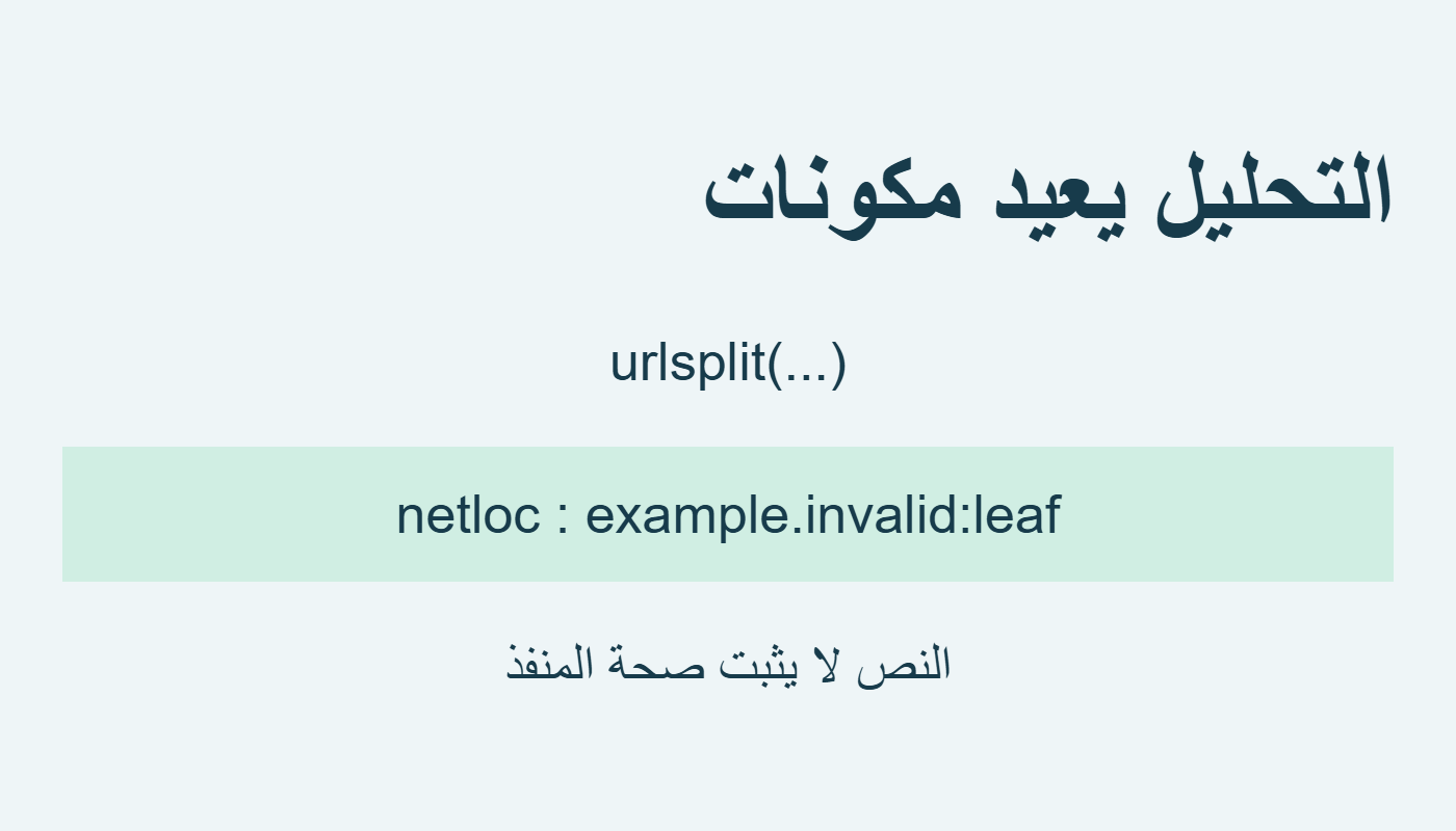 نص المنفذ بقي في المكونات