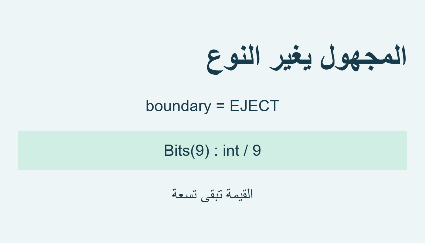 قيمة مجهولة البت تعود int