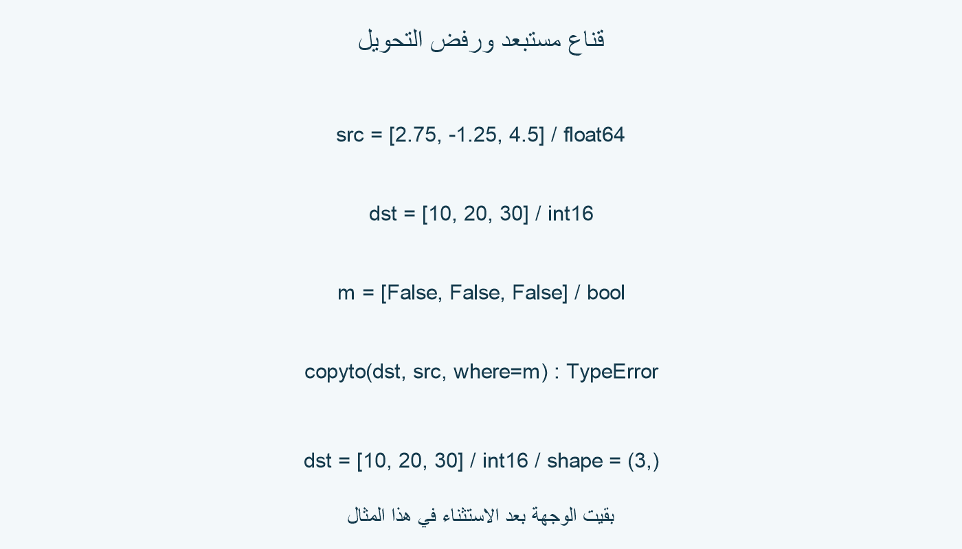 مصدر ووجهة وقناع مستبعد.