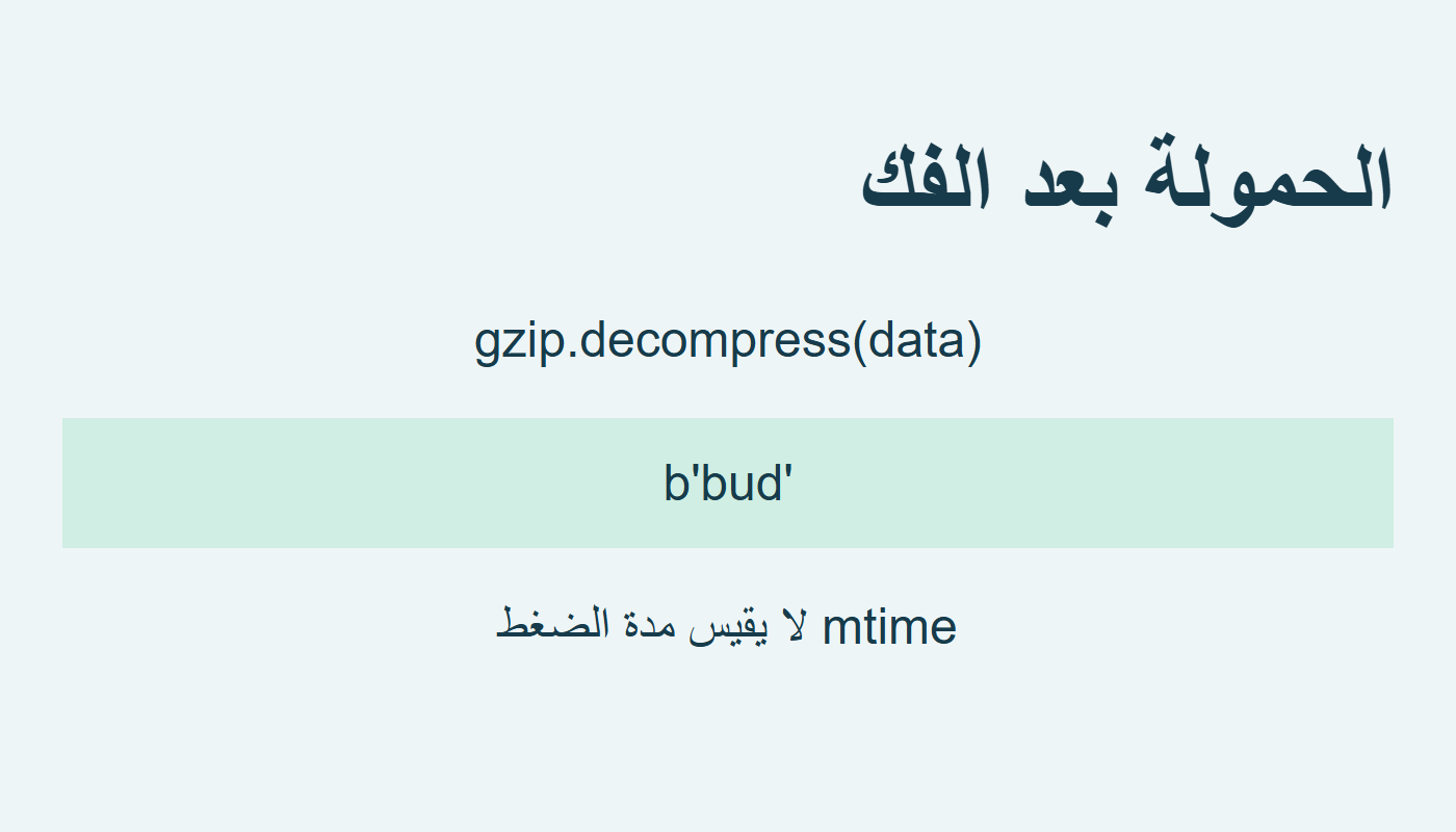 فك الحمولة bud دون قياس زمن