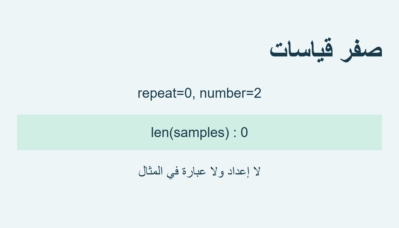 صفر عينات دون إعداد أو عبارة
