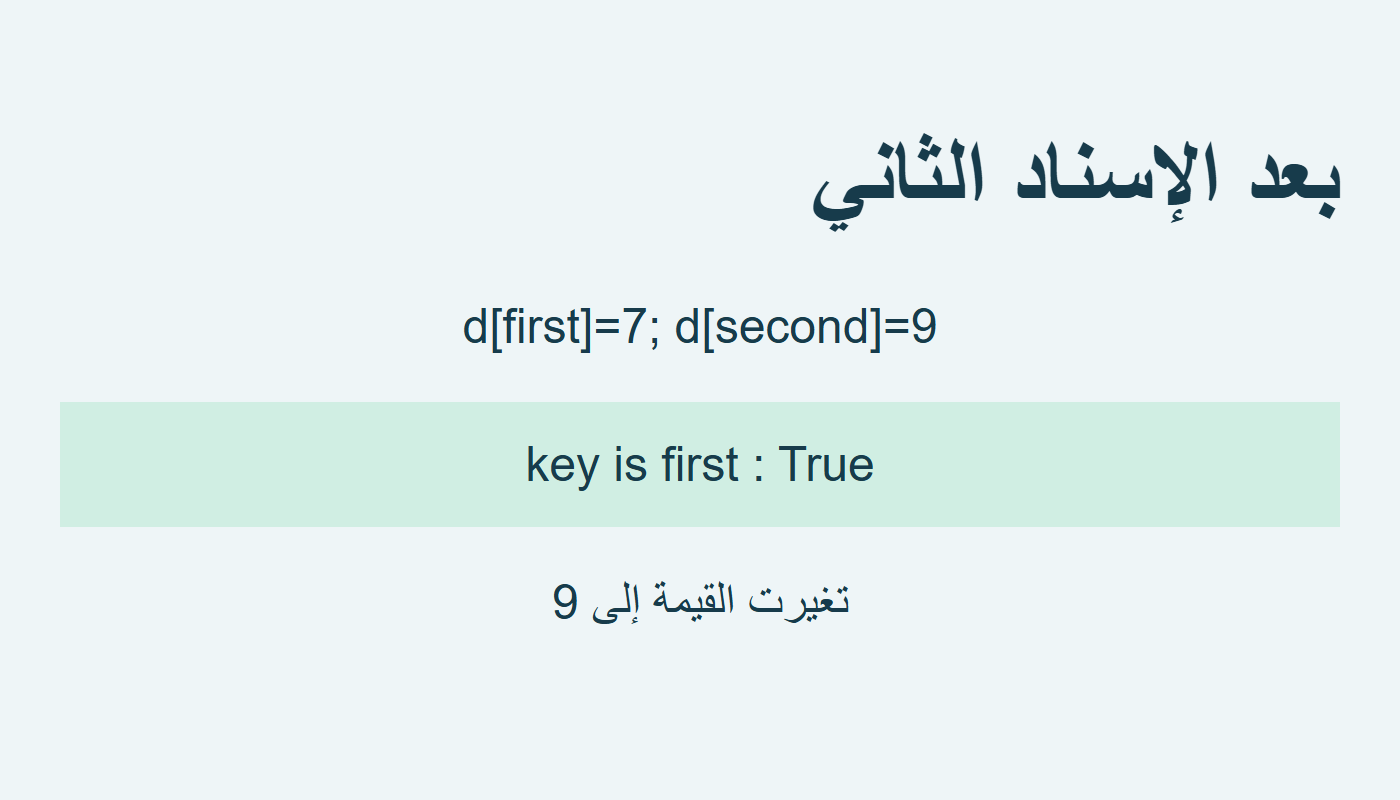 بقاء هوية المفتاح الأول بعد تحديث القيمة