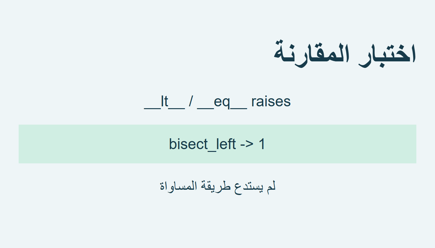 مقارنة أصغر من دون مساواة