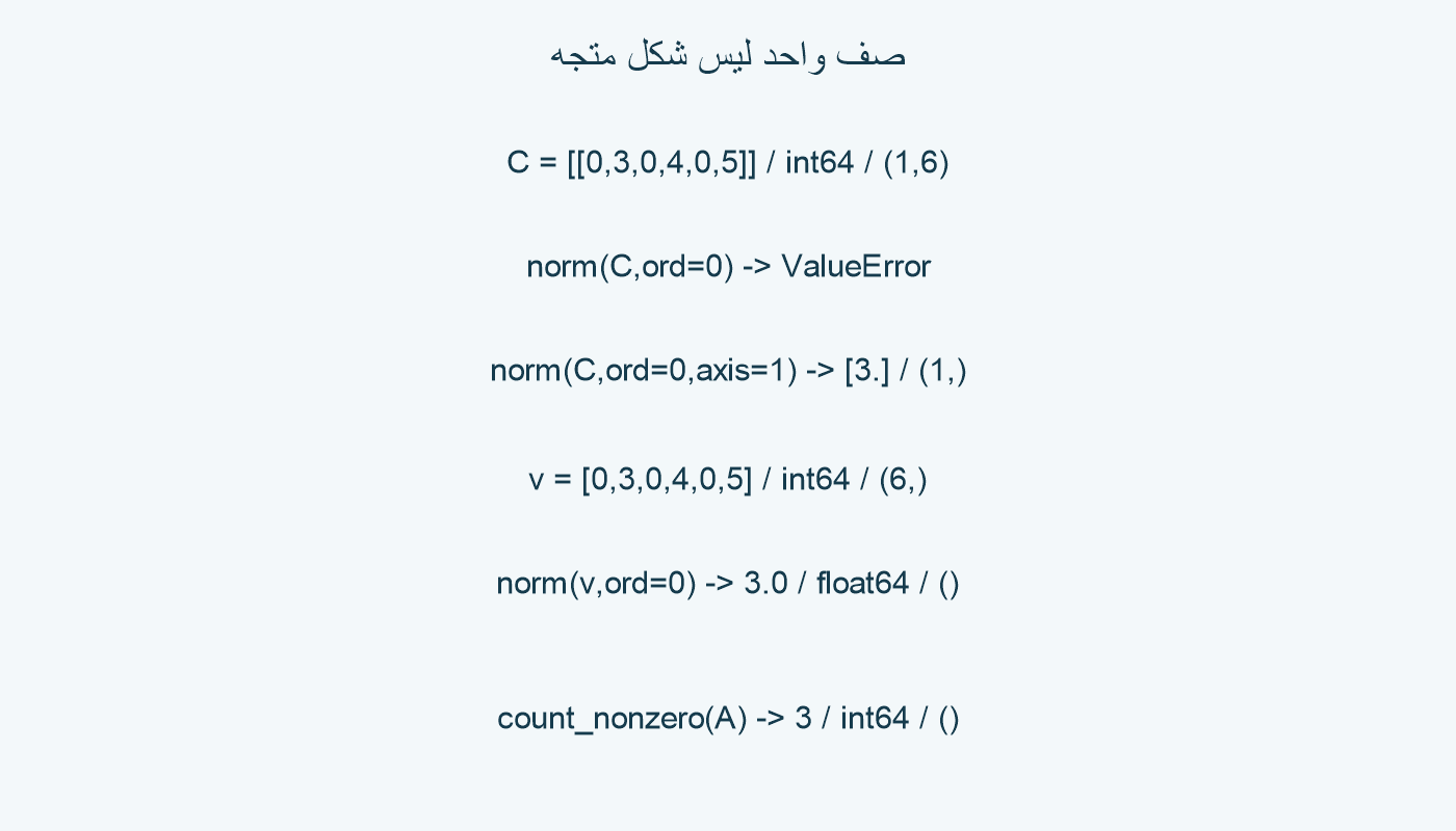 الصف الواحد والمتجه.