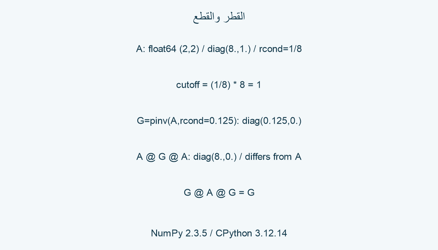 قطر غير صفري وخرج مقطوع.
