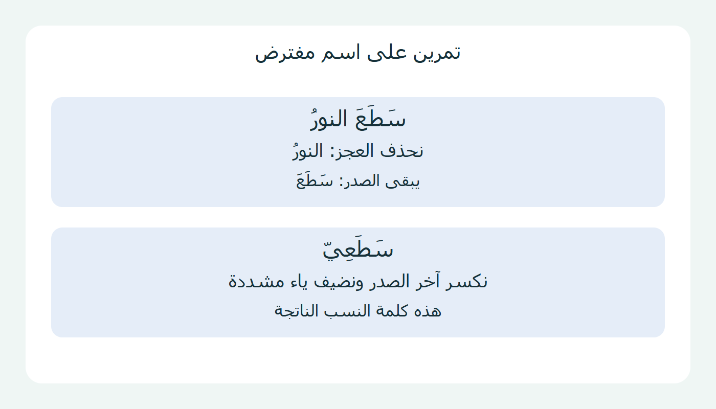 خطوتا صياغة النسب