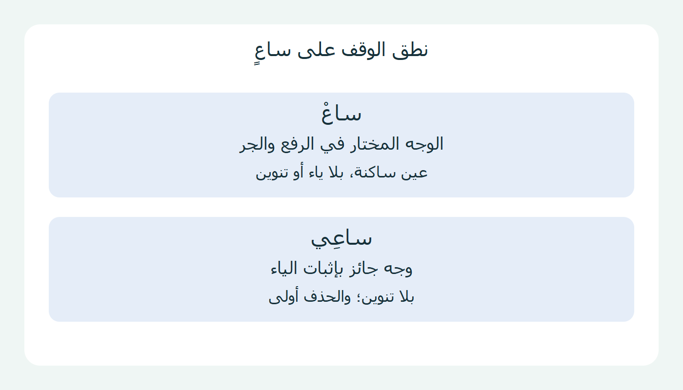 وقف ساعٍ في الرفع والجر