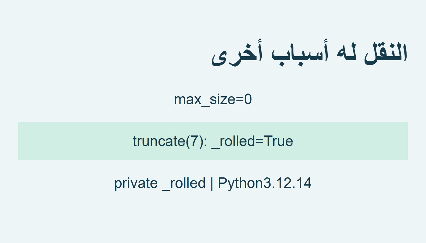 truncate سبعة ينقل رغم الصفر والمؤشر الخاص محدد بالإصدار