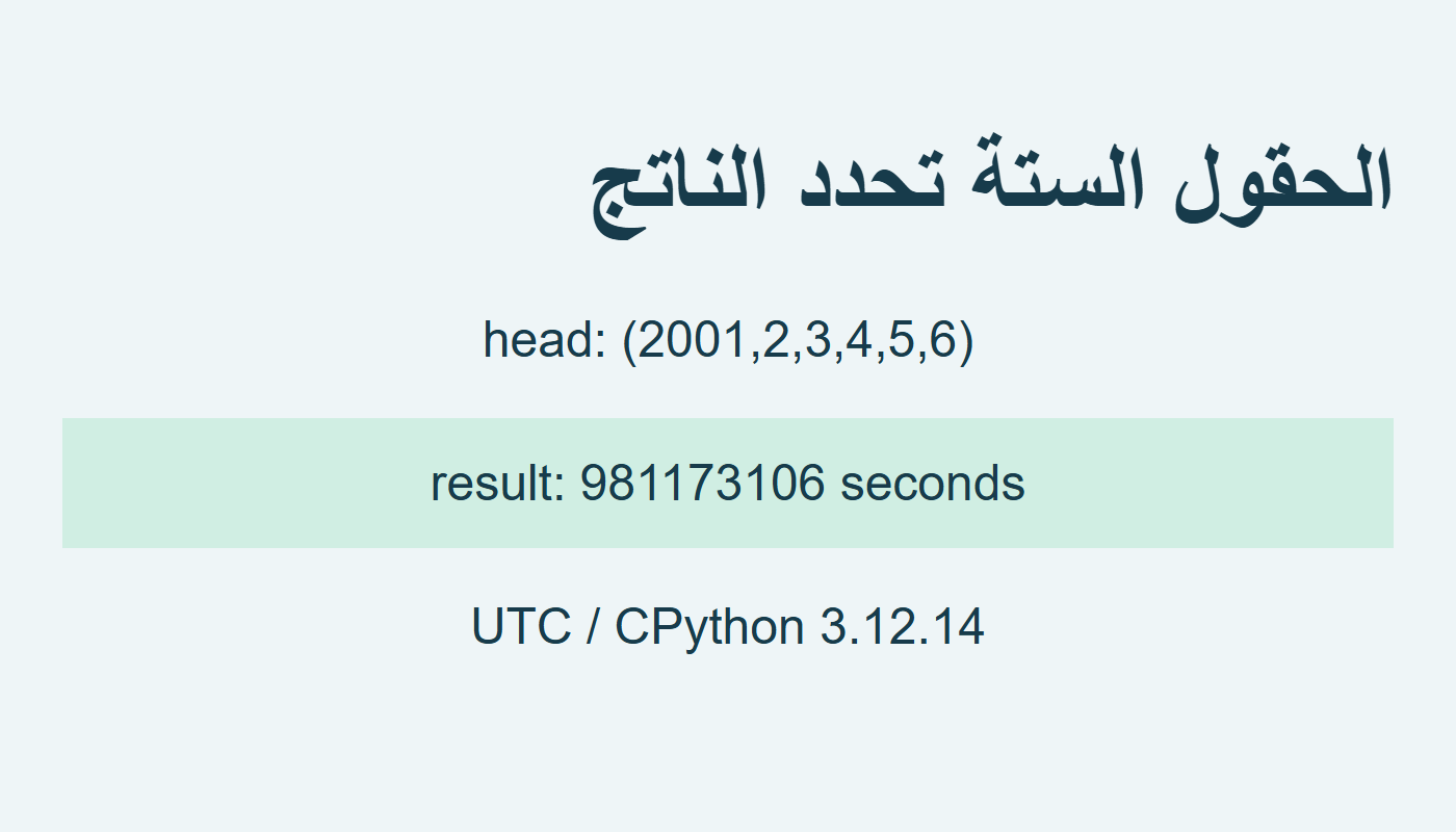 الستة والناتج