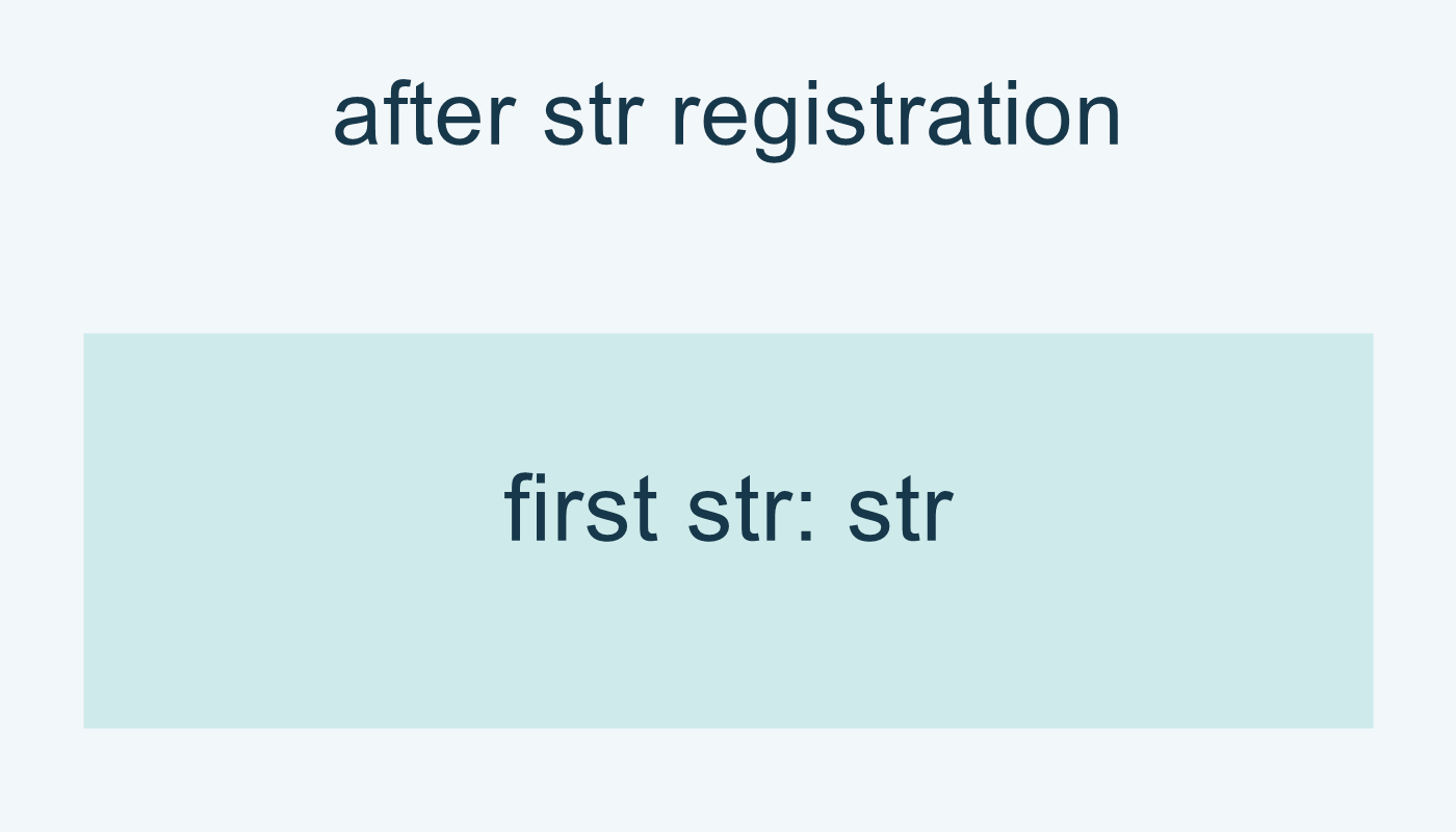 بعد تسجيل str: أول نص يختار str في التحكم.