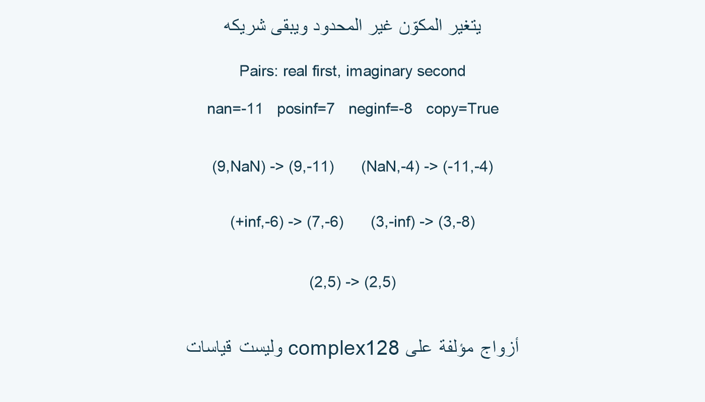 أزواج المدخل والنتيجة مع بقاء المكوّن المحدود.