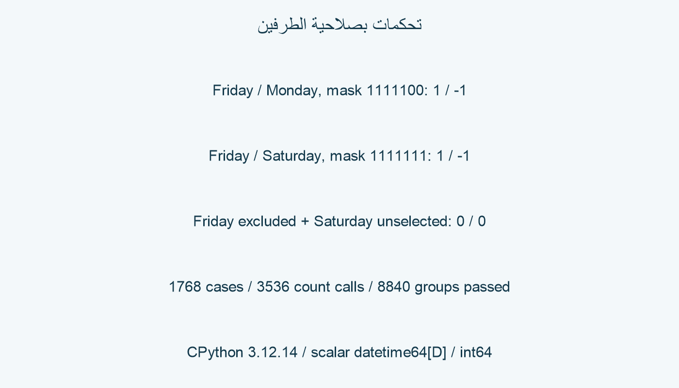 تحكمات صلاحية الطرفين.