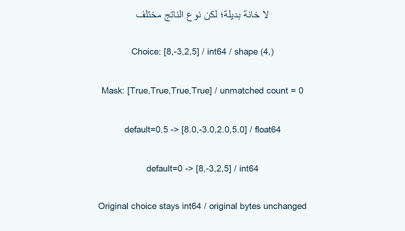 قناع كامل ونوعان للناتج.