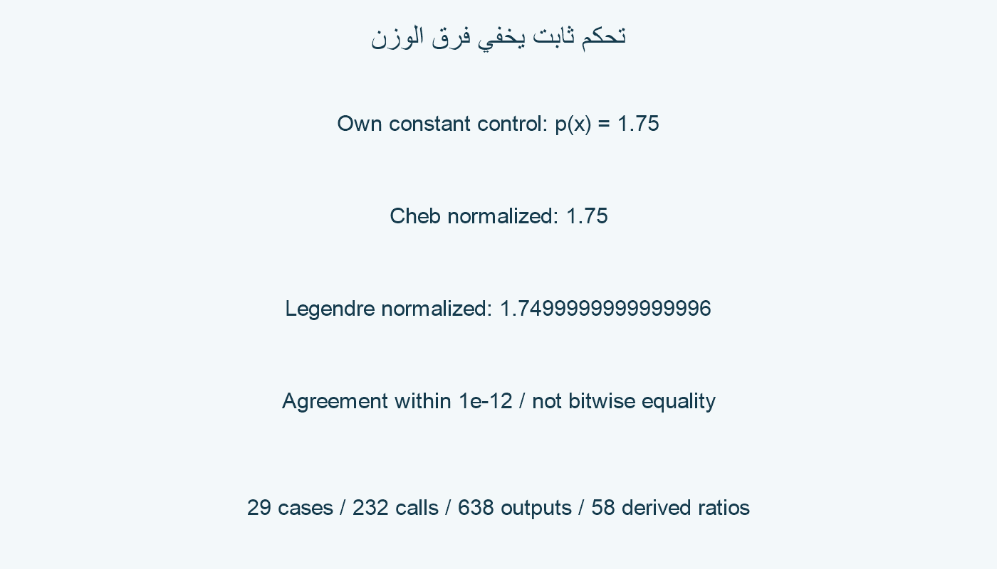 تحكم بدالة ثابتة.
