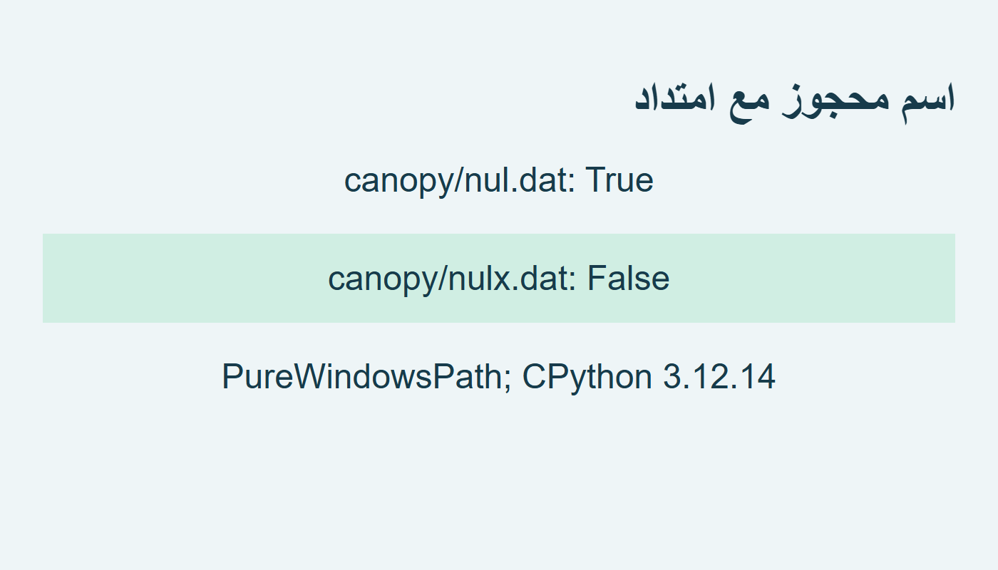 اسم محجوز مع امتداد