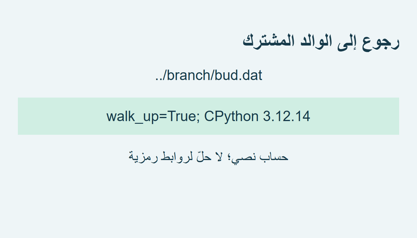 مسار نسبي عبر الوالد المشترك