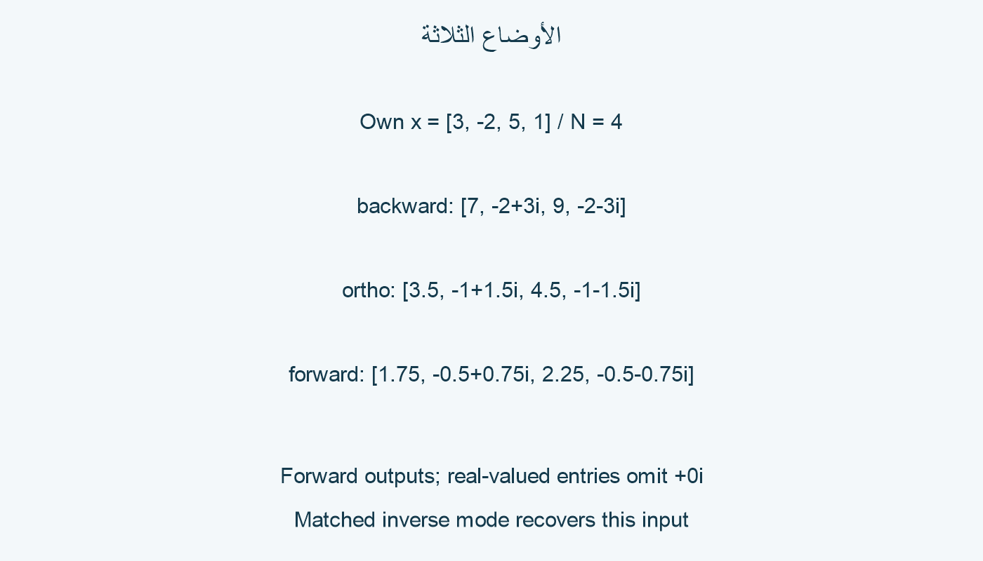 ثلاثة أوضاع للمدخل نفسه.