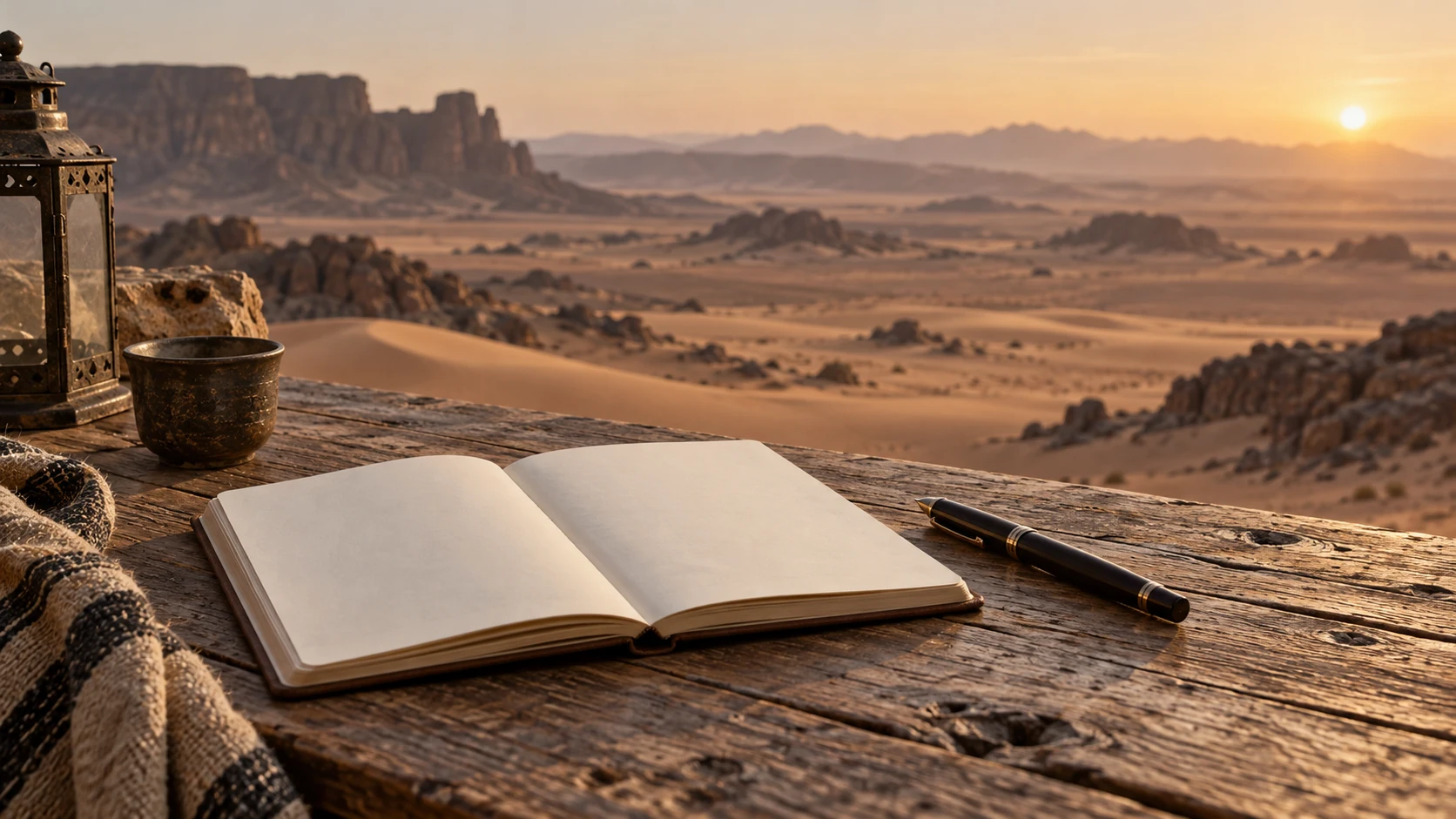 كتب ودفتر في مشهد تصوري للقراءة والكتابة